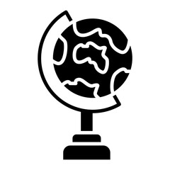 Globe Stand icon vector image. Can be used for Learning.