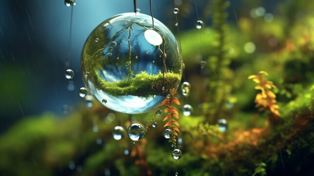 Drop Full hd wallpaper Nature wallpaper image.Generative AI