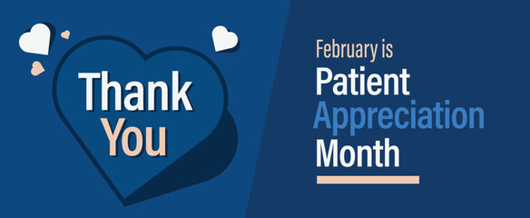Patient appreciation month. Thank you card. - obrazy, fototapety, plakaty