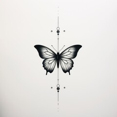 Butterfly tattoo design. Generative AI