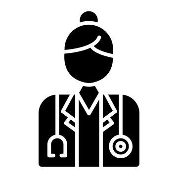 Female Doctor icon vector image. Can be used for Medicine.