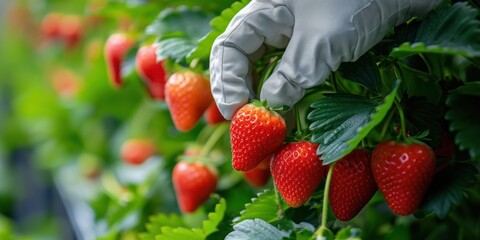 Quality strawberry production in the strawberry farm garden