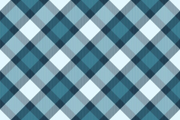 Revival plaid tartan fabric, best background vector pattern. Seasonal check texture seamless textile in cyan and light colors.