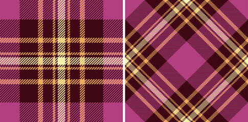Tartan check pattern of seamless plaid texture with a fabric background vector textile.