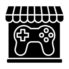 Game Store icon vector image. Can be used for Shops and Stores.