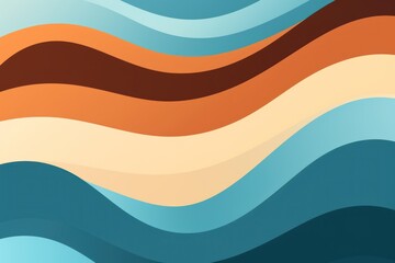 Colorful animated background, in the style of linear patterns and shapes, rounded shapes, dark beige and sky blue, flat shapes