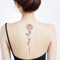 Rose tattoo design. Generative AI
