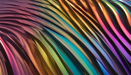 flowing rainbow-colored ridges of anodized steel