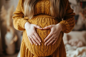 Close-up of pregnant belly, Pregnant woman