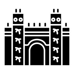 Ishtar Gate icon vector image. Can be used for Ancient Civilization.