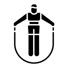 Person skipping rope icon vector image. Can be used for Physical Fitness.