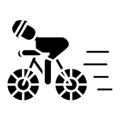 Cycling Person icon vector image. Can be used for Physical Fitness.