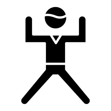 Person Exercising icon vector image. Can be used for Physical Fitness.