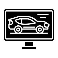 Race Screen icon vector image. Can be used for Auto Racing.