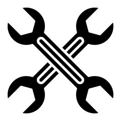 Cross Wrench icon vector image. Can be used for Auto Racing.