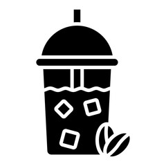 Iced Coffee icon vector image. Can be used for Beverages.