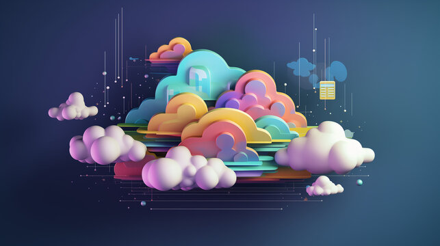 cloud computing concept. creative illustration