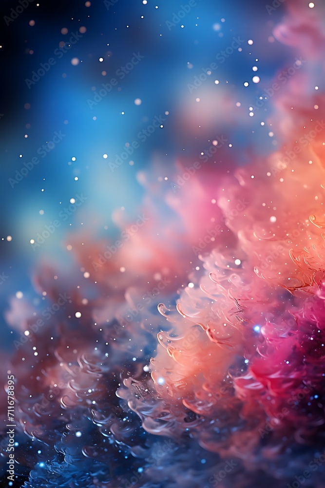 Poster water drops with abstract bokeh light background
