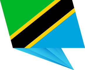Tanzania pin flag