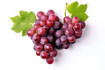 Fototapeta premium Red grape on white background