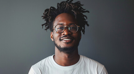 Portrait of the attractive man in glasses. 