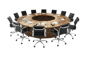 Round Conference Table With Chairs