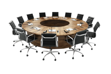 Round Conference Table With Chairs