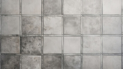 Texture with several gray square tiles, aged materials.