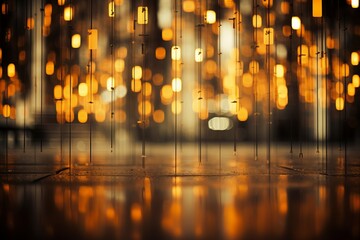 Abstract blurred bokeh effect with shimmering cybernetic elements and modern tech aesthetics