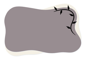 Decorative Wavy Text Box Isolated on White