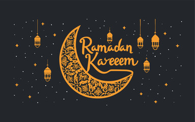 Obraz na płótnie Canvas Doodle Devotion: Ramadan Kareem in Hand-Drawn Style
