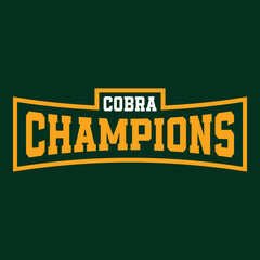  Cobra champions Sports  and esports text logo design, text effect editable premium vector