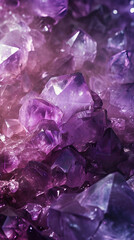Fototapeta premium Amethyst Aria: An Amethyst Background with Ethereal Tones and Mystical Aura, Conjuring Enchantment