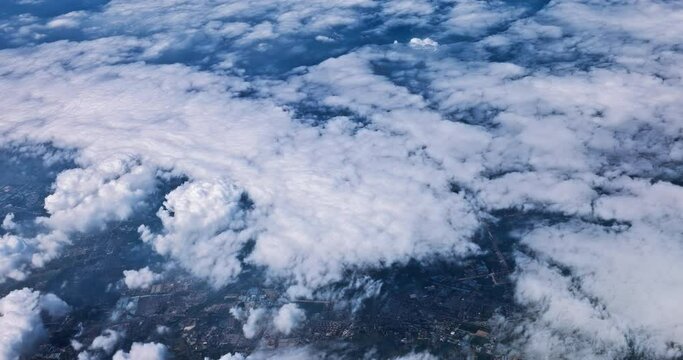 High-altitude photography of sky clouds and natural scenery of mountains