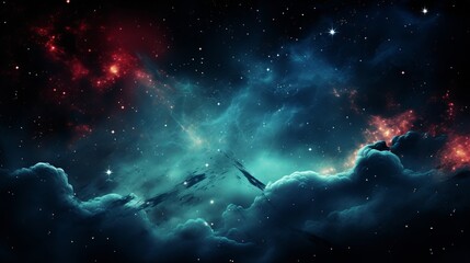 Obraz na płótnie Canvas Mesmerizing celestial star field and vibrant nebula illuminating the vast expanse of outer space