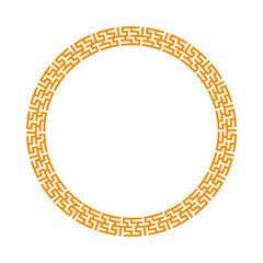 Chinese circle frame border. vector illustration element. Chinese new year traditional decor design