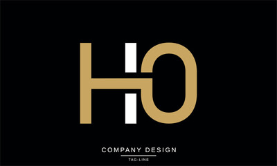 HO, OH, Abstract Letters Logo Monogram