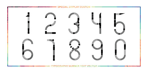 assorted digital custom vector numbers. minimum. Color gradation. Dark. Banner Network. 3d effect. Design. futuristic. Paper cut or effect. Luxury. Premium. 190