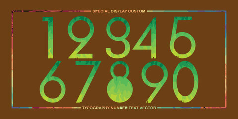 assorted digital custom vector numbers. minimum. Color gradation. Dark. Banner Network. 3d effect. Design. futuristic. Paper cut or effect. Luxury. Premium. 191