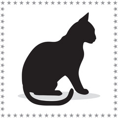 Cat Silhouette, cute Cat Vector Silhouette, Cute Cat cartoon Silhouette, Cat vector Silhouette, Cat icon Silhouette, Cat vector																																										
