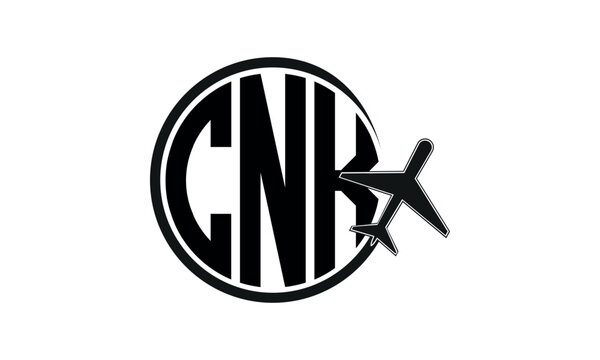 CNK three initial letter circle tour & travel agency logo design vector template. hajj Umrah agency, abstract, wordmark, business, monogram, minimalist, brand, company, flat, tourism agency, tourist
