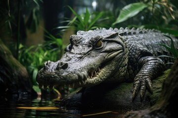 Sungei Bulohs Estuarine Crocodile in Singapore