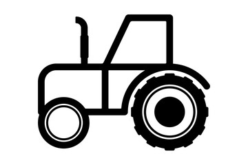 Tractor icon symbol. Flat vector illustration
