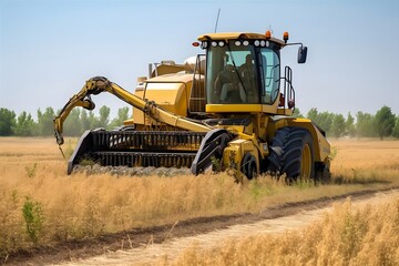 Modern agriculture equipment in field