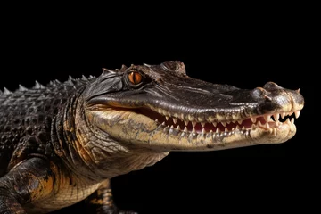 Zelfklevend Fotobehang crocodile with open © darshika