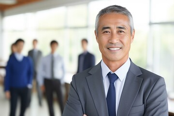 Fototapeta premium Professional Businessman Leading a Team