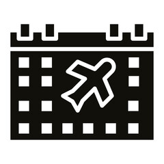 Fototapeta premium Travel Date icon vector image. Can be used for Vacation Planning.