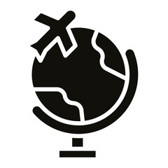 Globe icon vector image. Can be used for Vacation Planning.