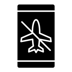 Airplane mode Inactive icon vector image. Can be used for Mobile UI & UX.