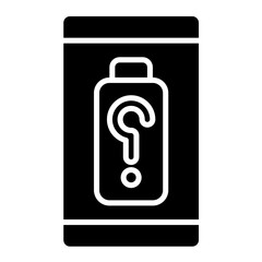 Battery Unknown icon vector image. Can be used for Mobile UI & UX.